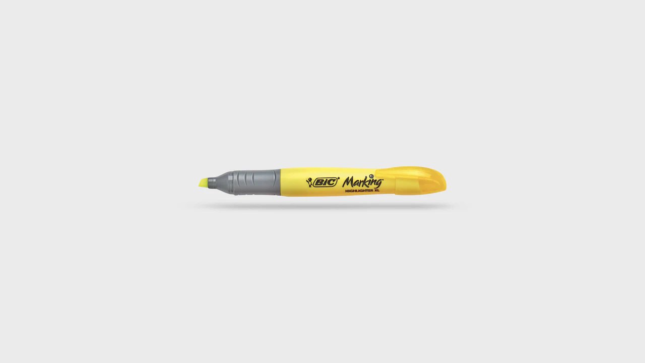 Surligneur jaune.