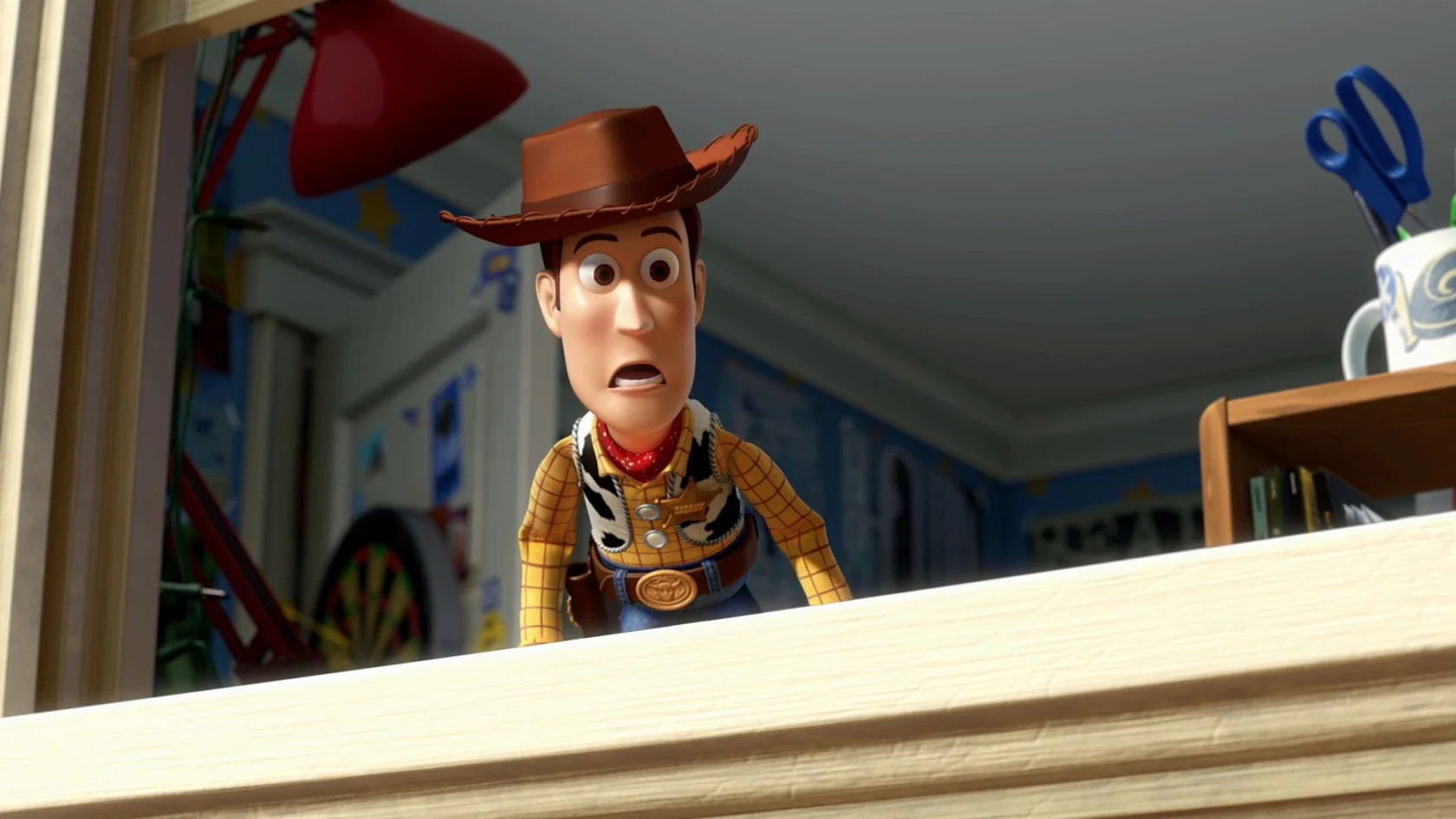 Woody dans une scène de Toy Story.