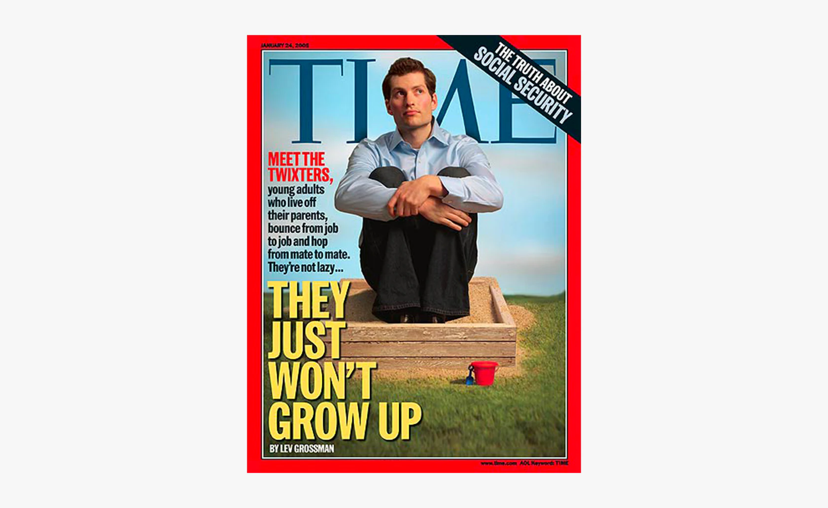Couverture de Time sur les adultes qui ne veulent pas grandir.