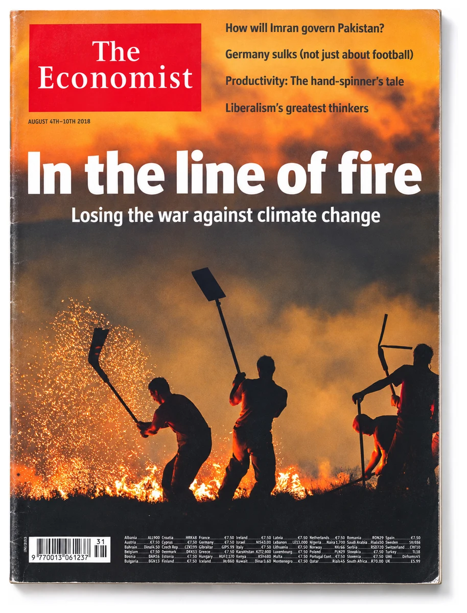 The Economist, 4 août 2018. La lutte contre le changement climatique perd du terrain.