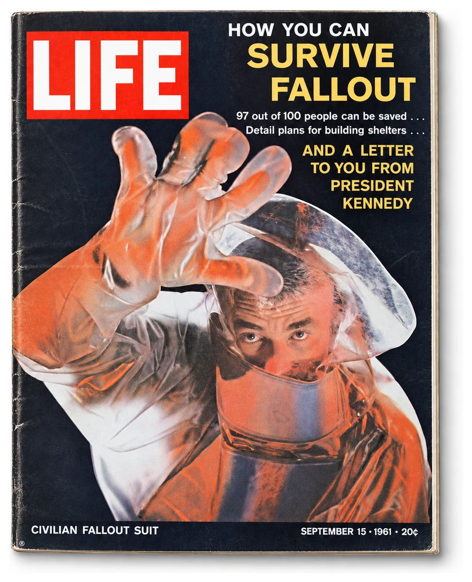 LIFE, 15 septembre 1961. Apprendre à survivre aux retombées d’une bombe atomique.