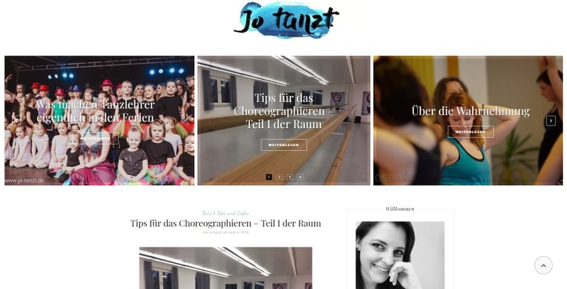 Screenshot Blog Jo tanzt