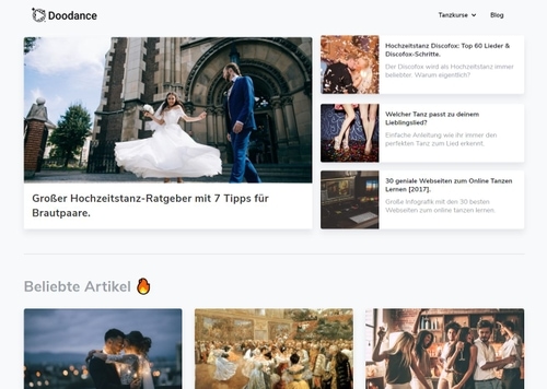 Screenshot Doodance Blog