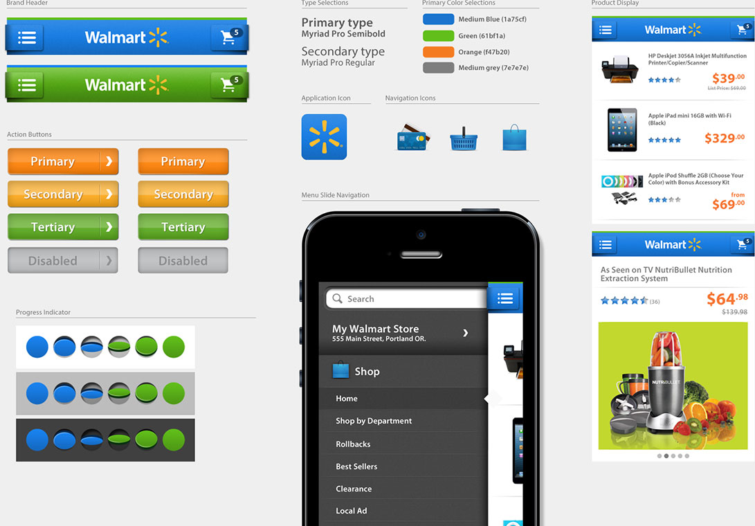 Walmart UI design assets for design system