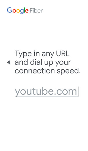Google fiber url prompt to tet speed