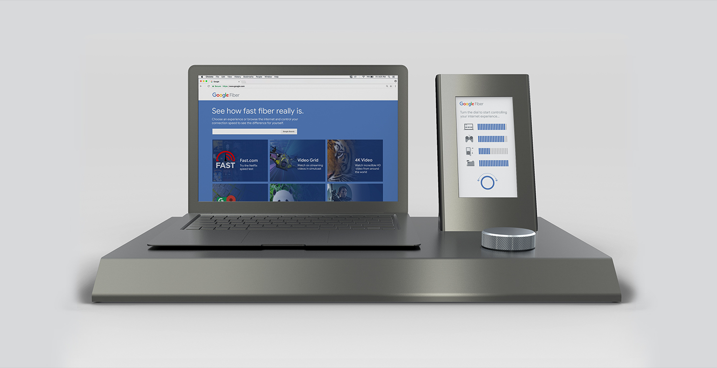 Google fiber retail concept to convey speed