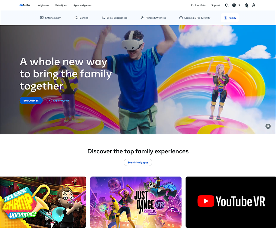 Tier 1 Partner - Meta Quest - Family Apps