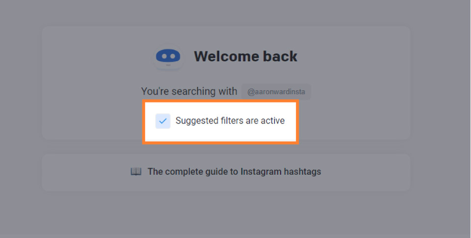 Flick Suggested filters are active