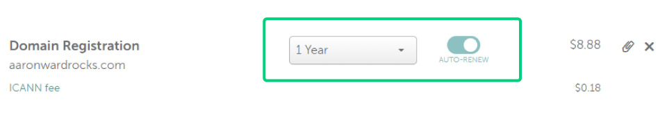Namecheap auto renew option