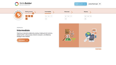A screenshot showing the questionnaire that users can take within Benchmark.
