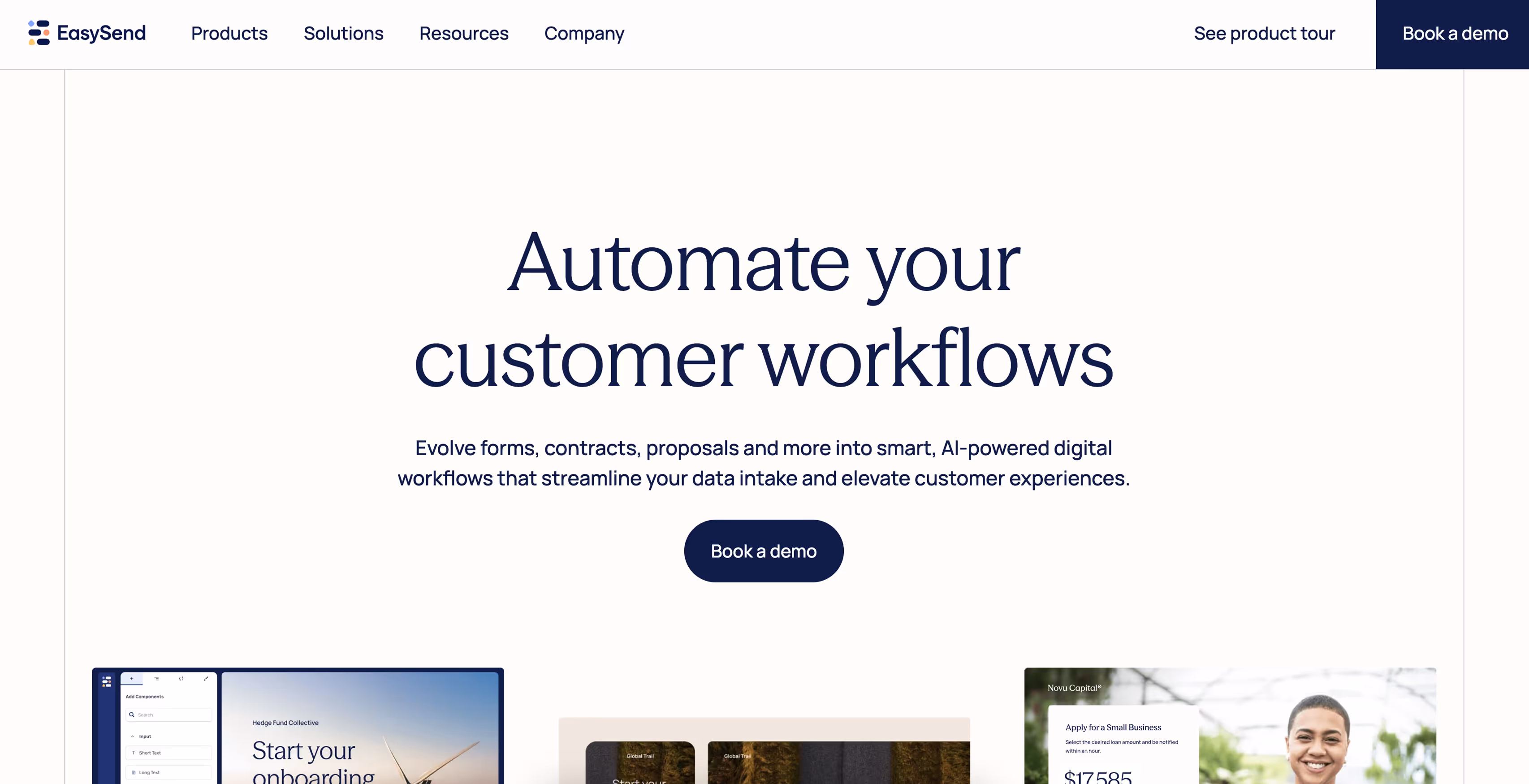 Easysend Homepage built in webflow