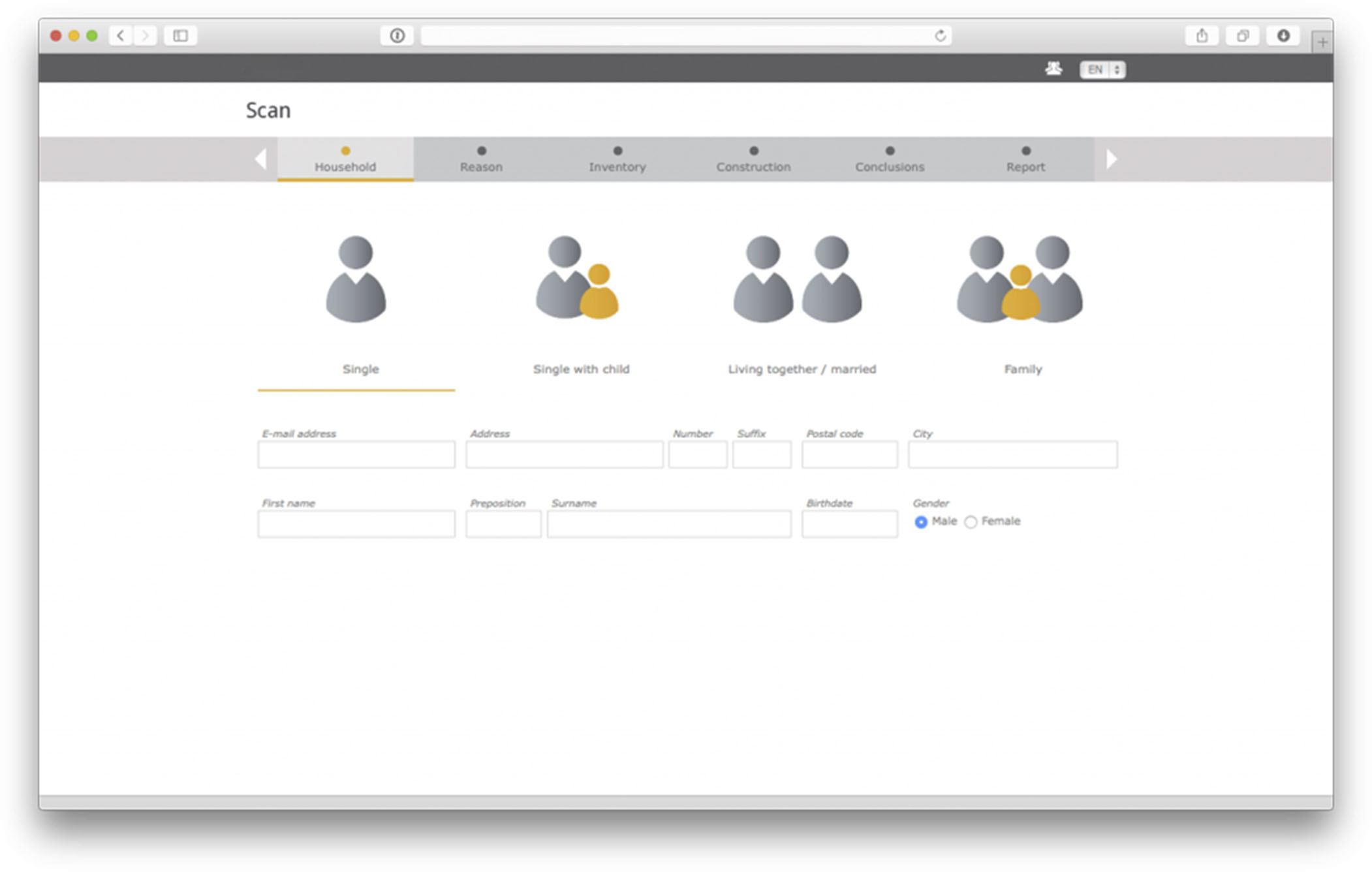 Application before any redesign