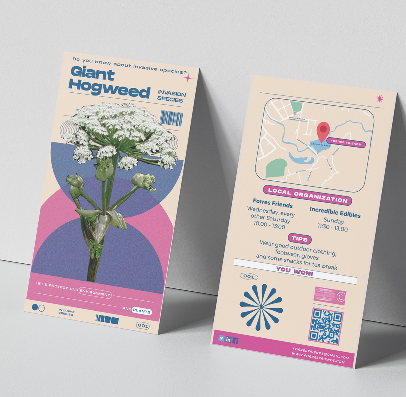 (Tickets with information about the environmental organizations)