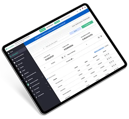 Tablet  con la aplicación comunidadfeliz.