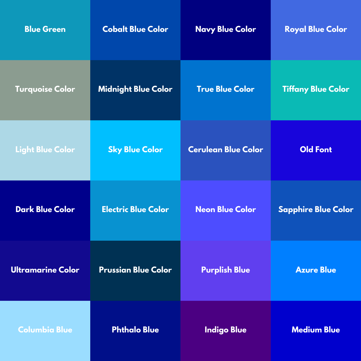 Shades Of Blue Color 50 Blue Colors With Hex Codes Shades Of Blue Color 50 Blue Colors With Hex Codes