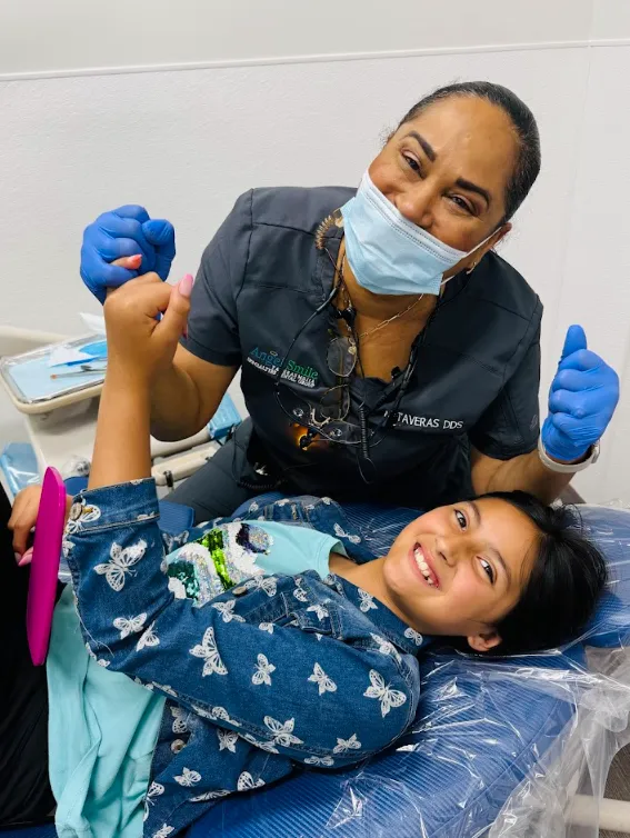 Dr Alejandra with kid