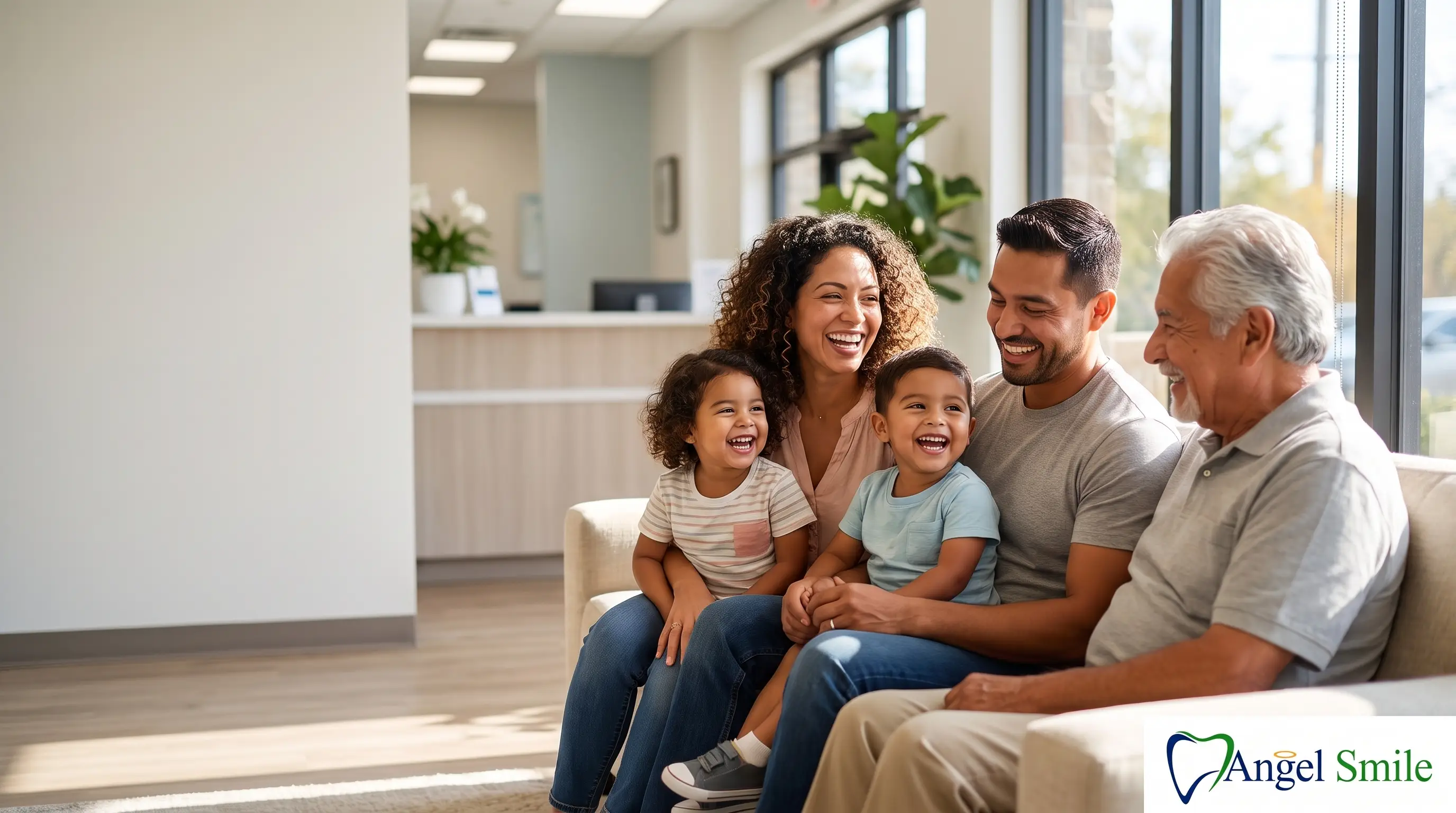 Happy family at a welcoming Chatsworth dental office, How to Pick a Family Dentist Near You, Angel Smile Dental Group