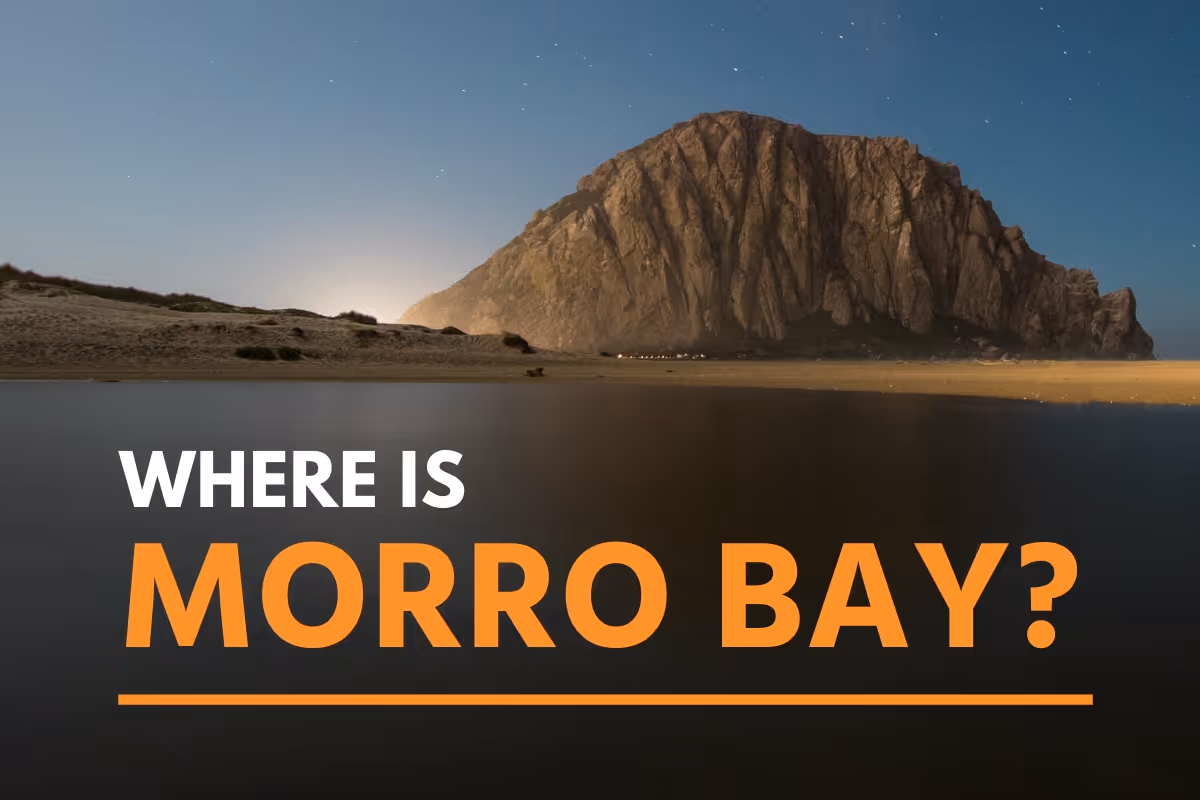 Morro Rock with starry sky