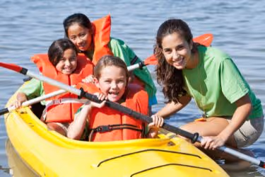 Kids kayaking
