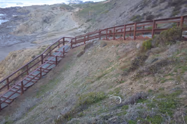 staircase leading to a trail