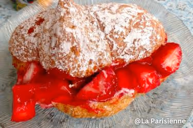 Strawberry cream croissant