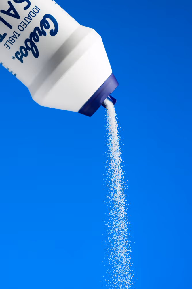 freezing motion of salt in product photo