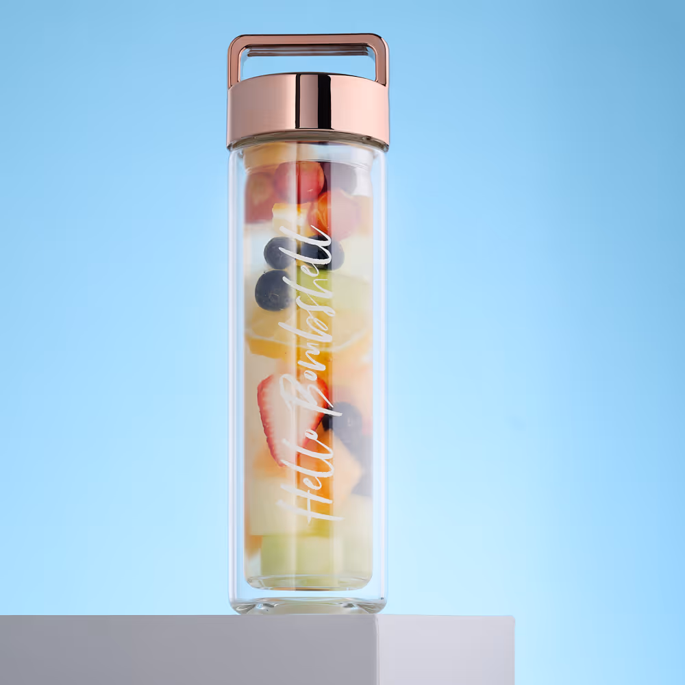 Styled water bottle photo