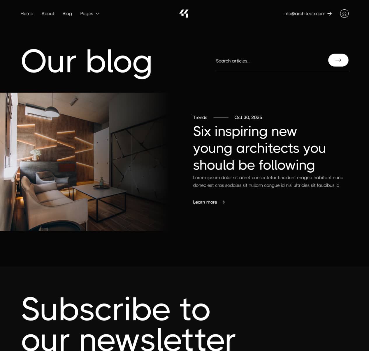 Architectr X - Blog V1 Page - Architecture Firm Webflow Template