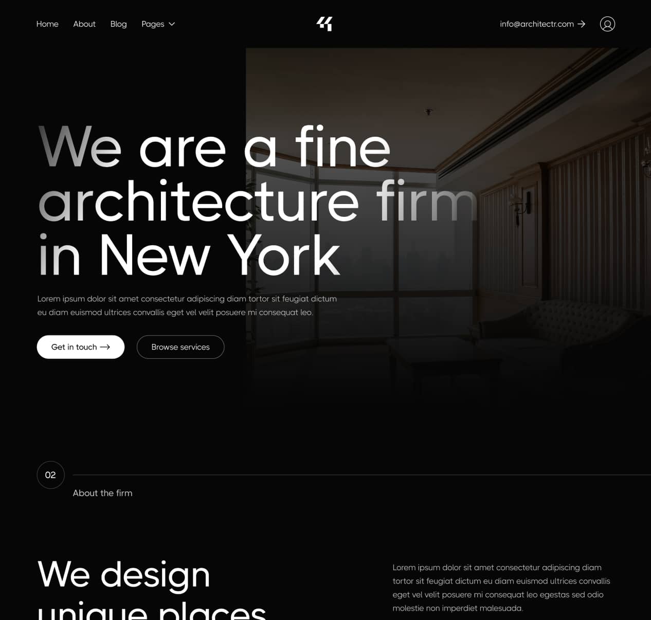 Architectr X - Home V1  Page - Architecture Firm Webflow Template