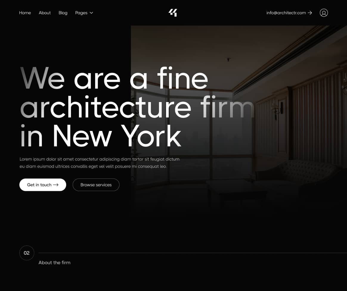 Architectr X - Home V1 Page - Architecture Firm Webflow Template