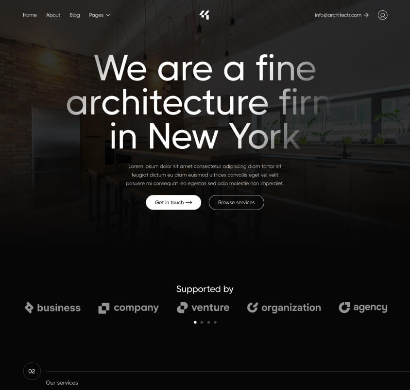 Home V3 Page - Architectr Webflow Template