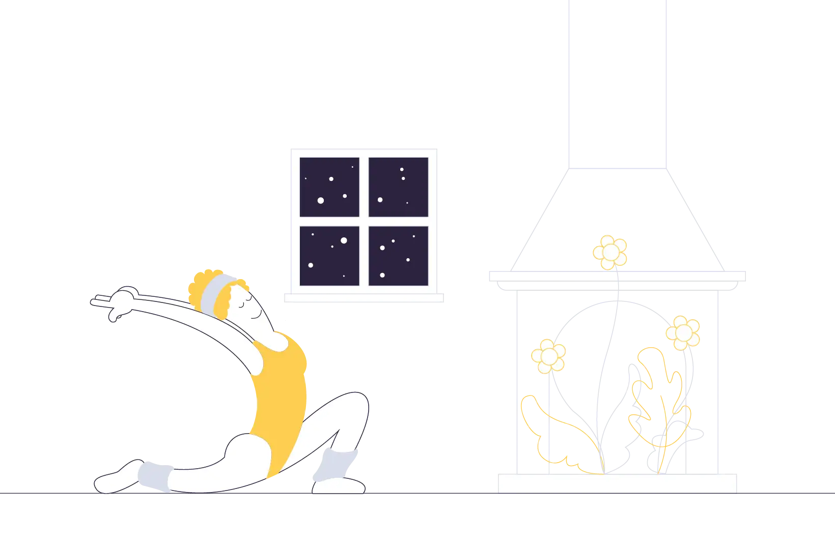 Illustration behagliche Wärme mit Nahwärme