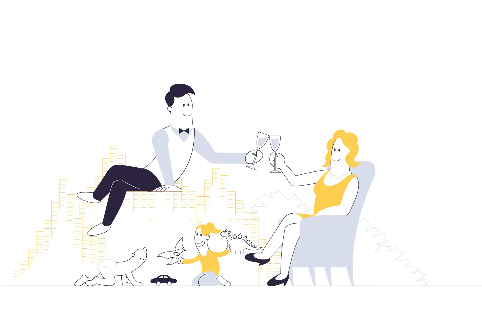 Illustration lohnende Investition in nachhaltige Energie