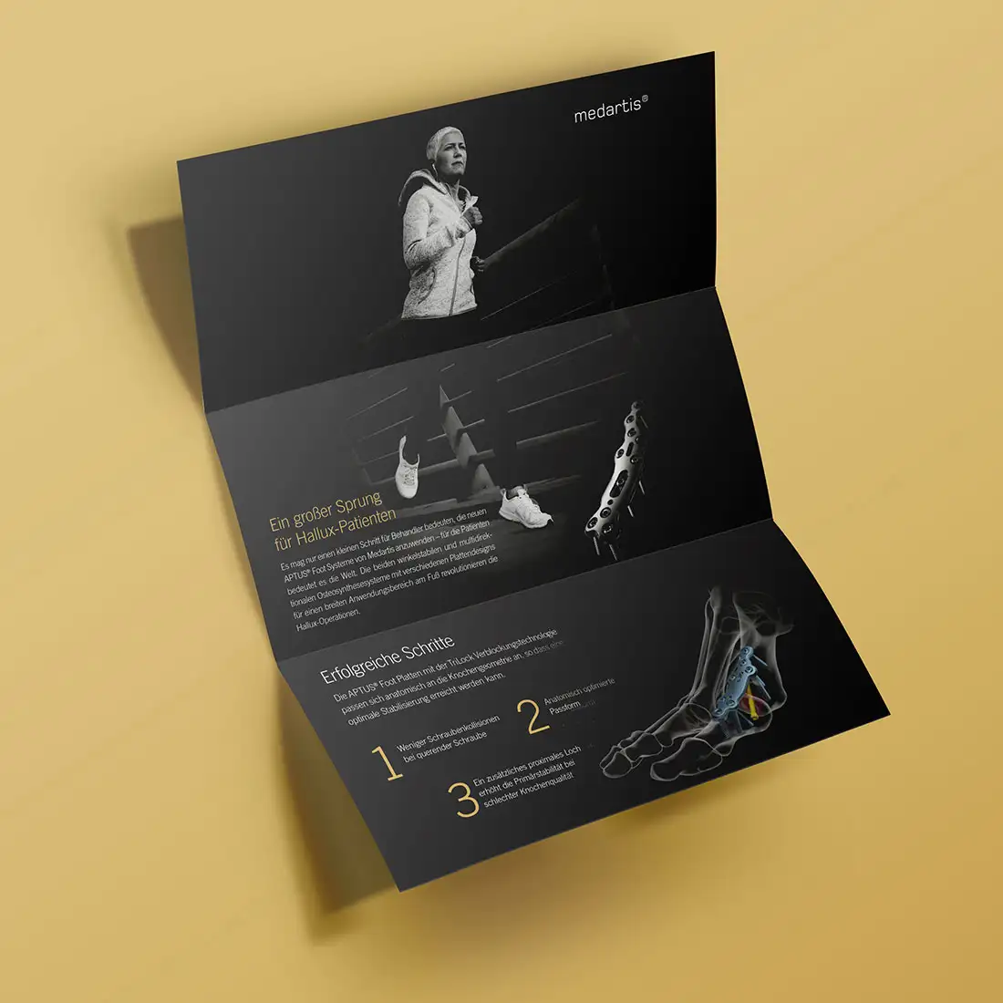 Mailing für Medartis – Faltmailing Hallux