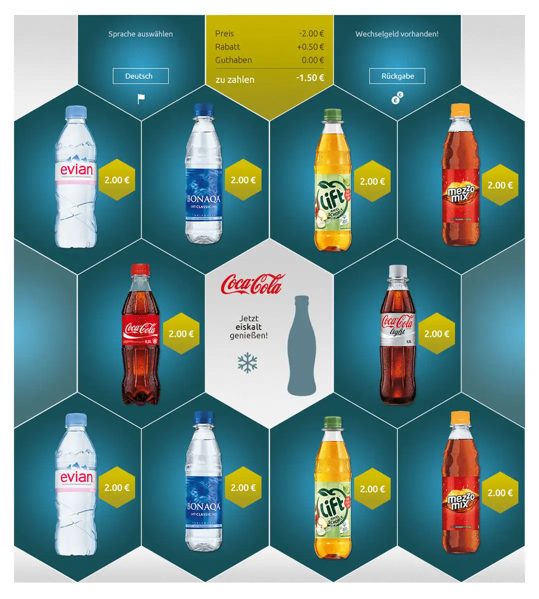 User Interface Design Variante Hexagon