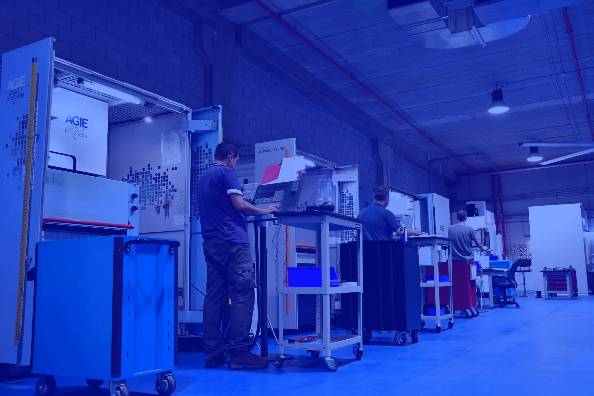 Hi-Cut production floor with machines and workstations