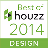 Houzz Award logo awarded in 2014 for Design