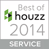 Houzz Award logo awarded in 2014 for Service