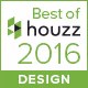 Houzz Award logo awarded in 2016 for Design