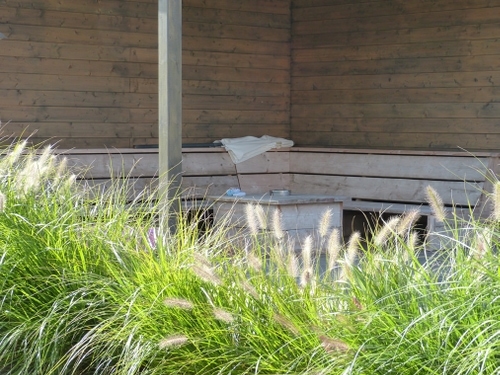 Een mooie ruime overkapping was de wens van de hoofdbewoners.