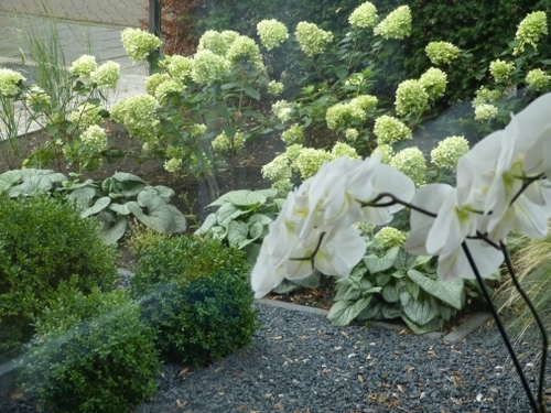 Doordat het huis hoger ligt is het zicht op de vijver heel fraai.