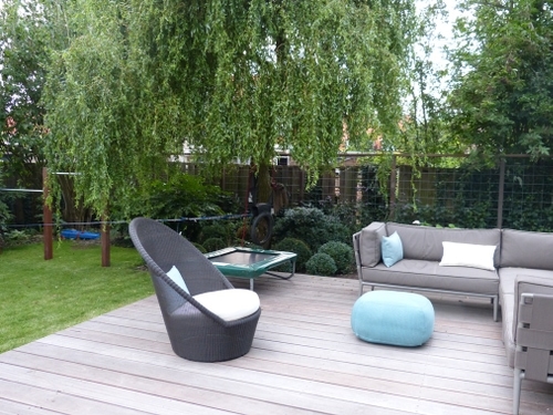 De grote treurwilg moest in ieder geval blijven.