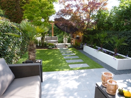 Een tuin met een mediterraan tintje in Boskoop