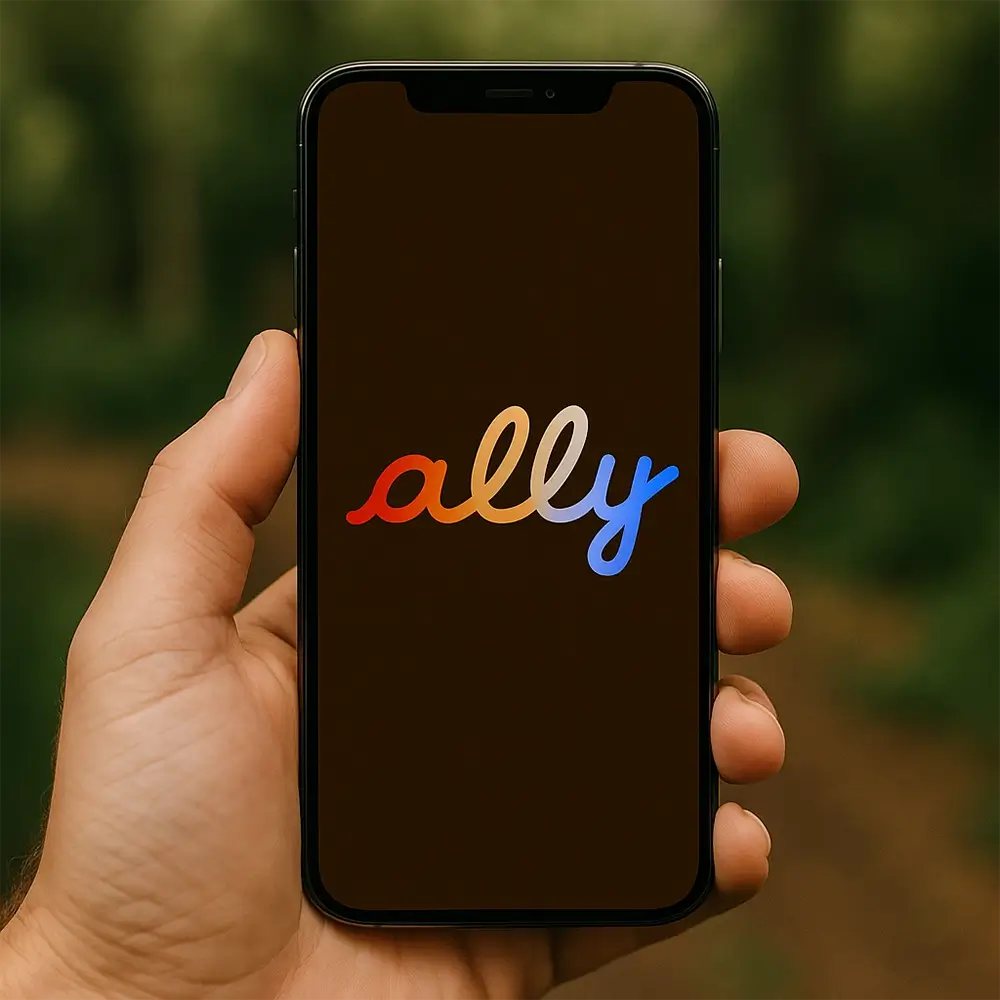 A person interacting with Envision Glasse by swiping on the touchpad