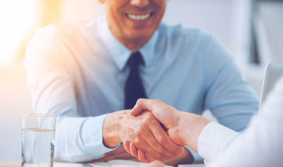 Two men shaking hands