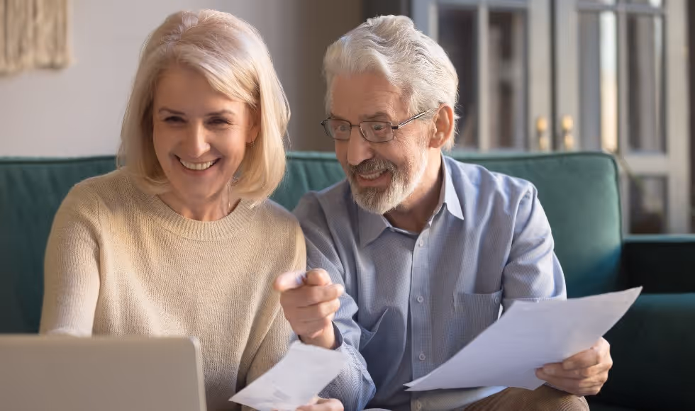older couple assessing their superannuation fund