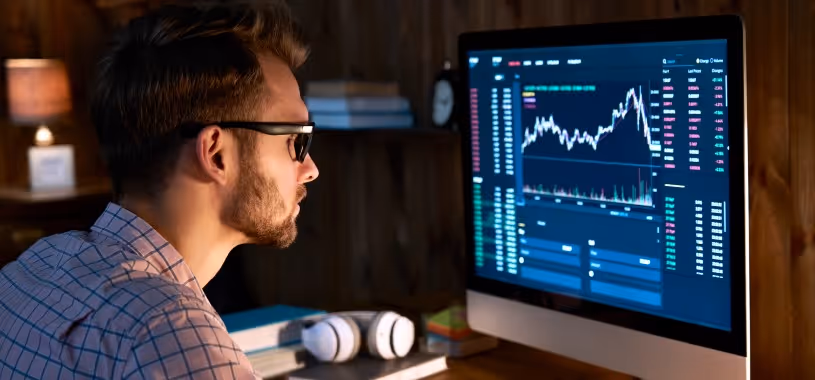 serious man buying international shares