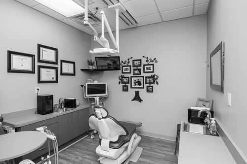 A dental operatory room at Seva Dental