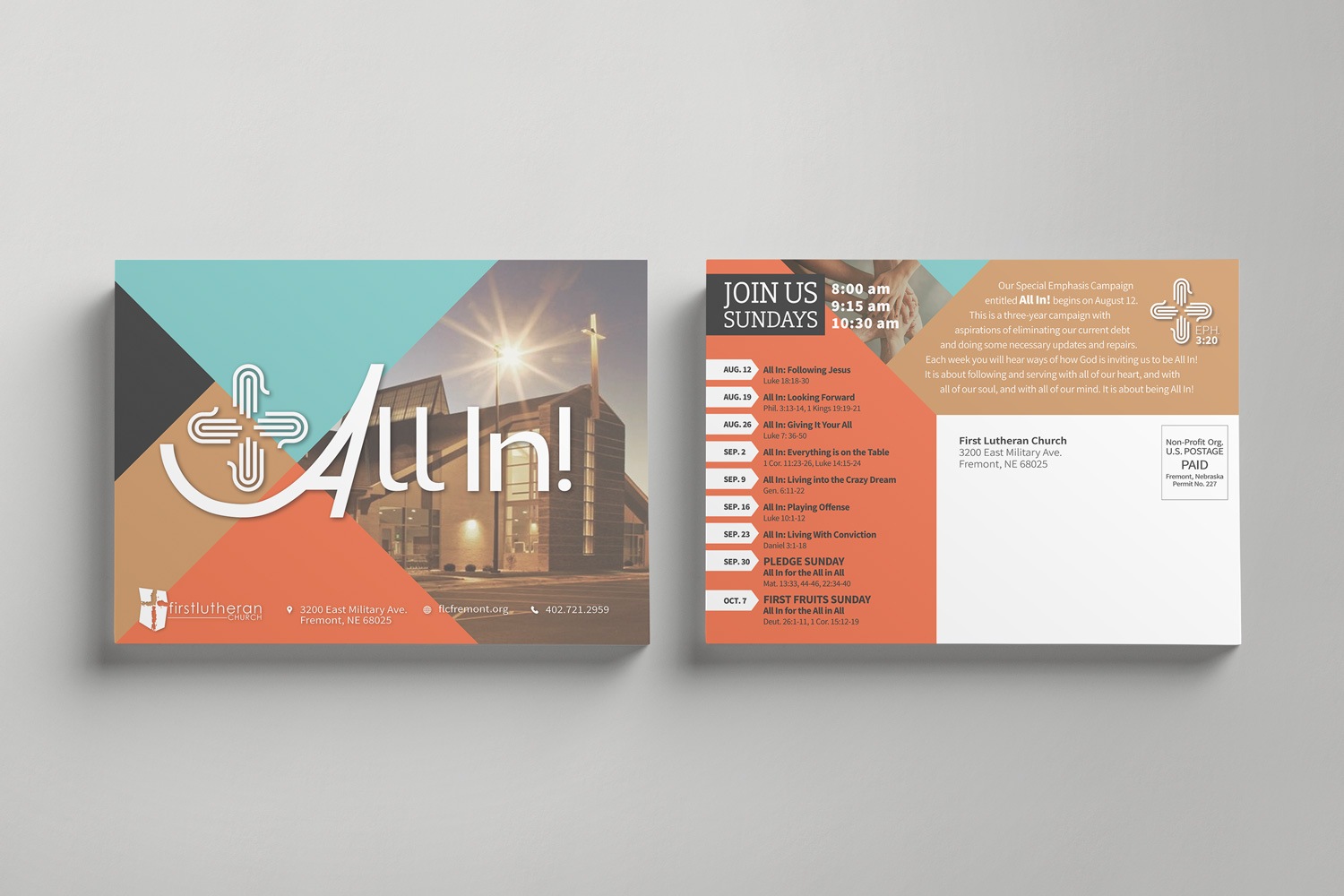 Church Direct Mail For Capital Campaign Stewardship