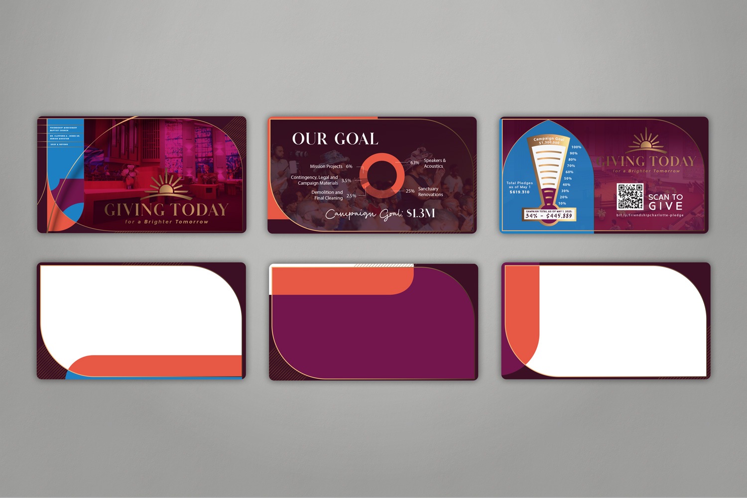 classic traditional modern design inspiration blend jewel tone church capital campaign slide deck design by Abstract Union
